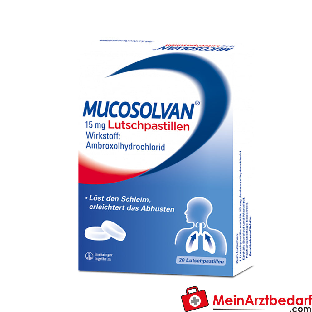 Mucosolvan 15 mg Lutschpastillen Ambroxol gegen Hustenreiz, 20 Stk