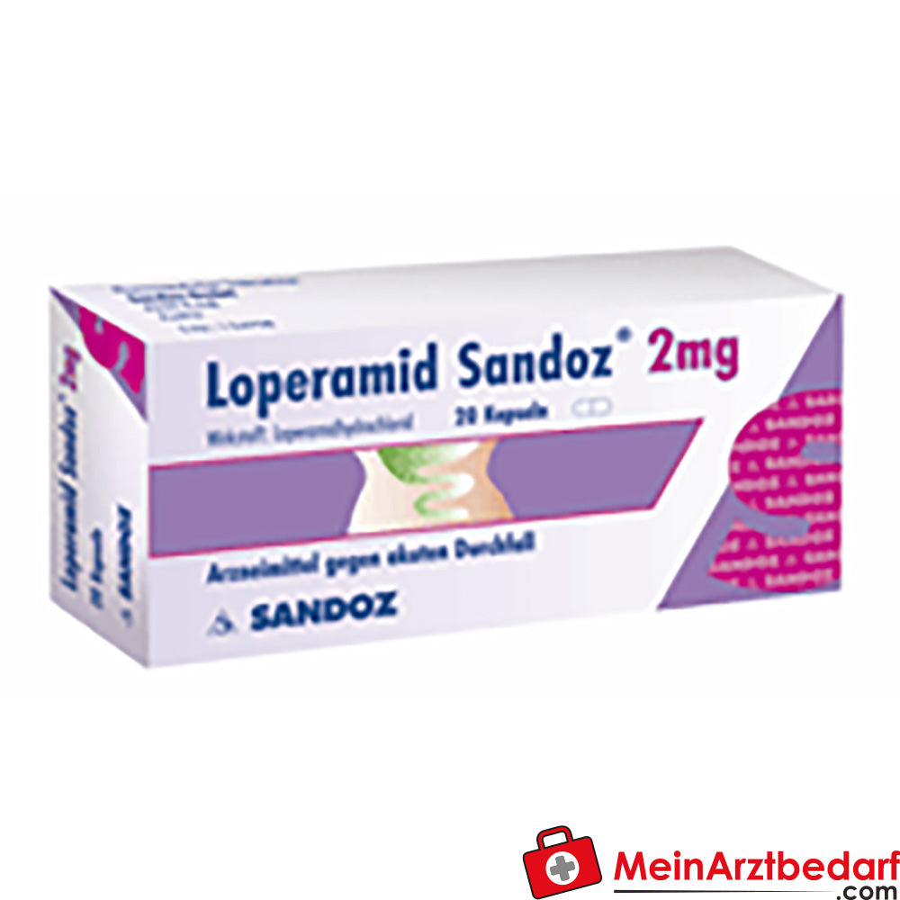 Sandoz Loperamid 2 mg Kapseln 20 St. Akute Durchfälle (ab 8 Jahren)