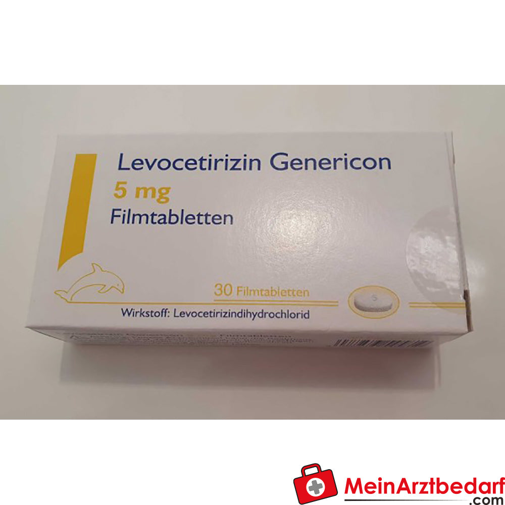 GEN01 Levocetirizin 5 mg Filmtabletten 30 Stück H1-Antihistaminikum gegen chronische idiopathische Urtikaria