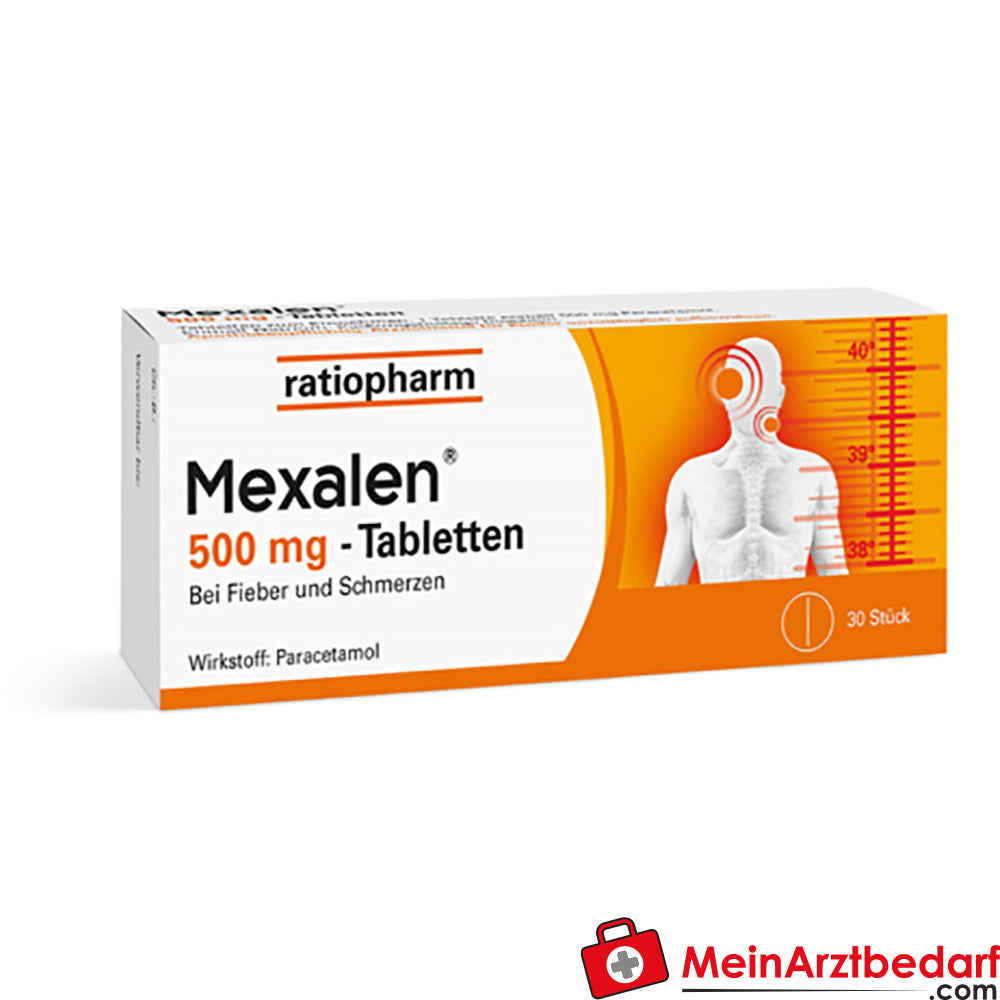Ratiopharm Mexalen 500 mg tabletki 60 sztuk, paracetamol - lek przeciwgorączkowy i przeciwbólowy