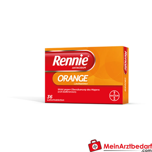 Rennie zuigtabletten sinaasappel 36 stuks tegen brandend maagzuur, snel