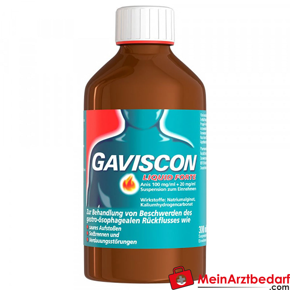 REC02 Gaviscon Liquid Forte Aniseed Liquid 300 ml - agente terapeutico fisico gastrico contro il bruciore di stomaco