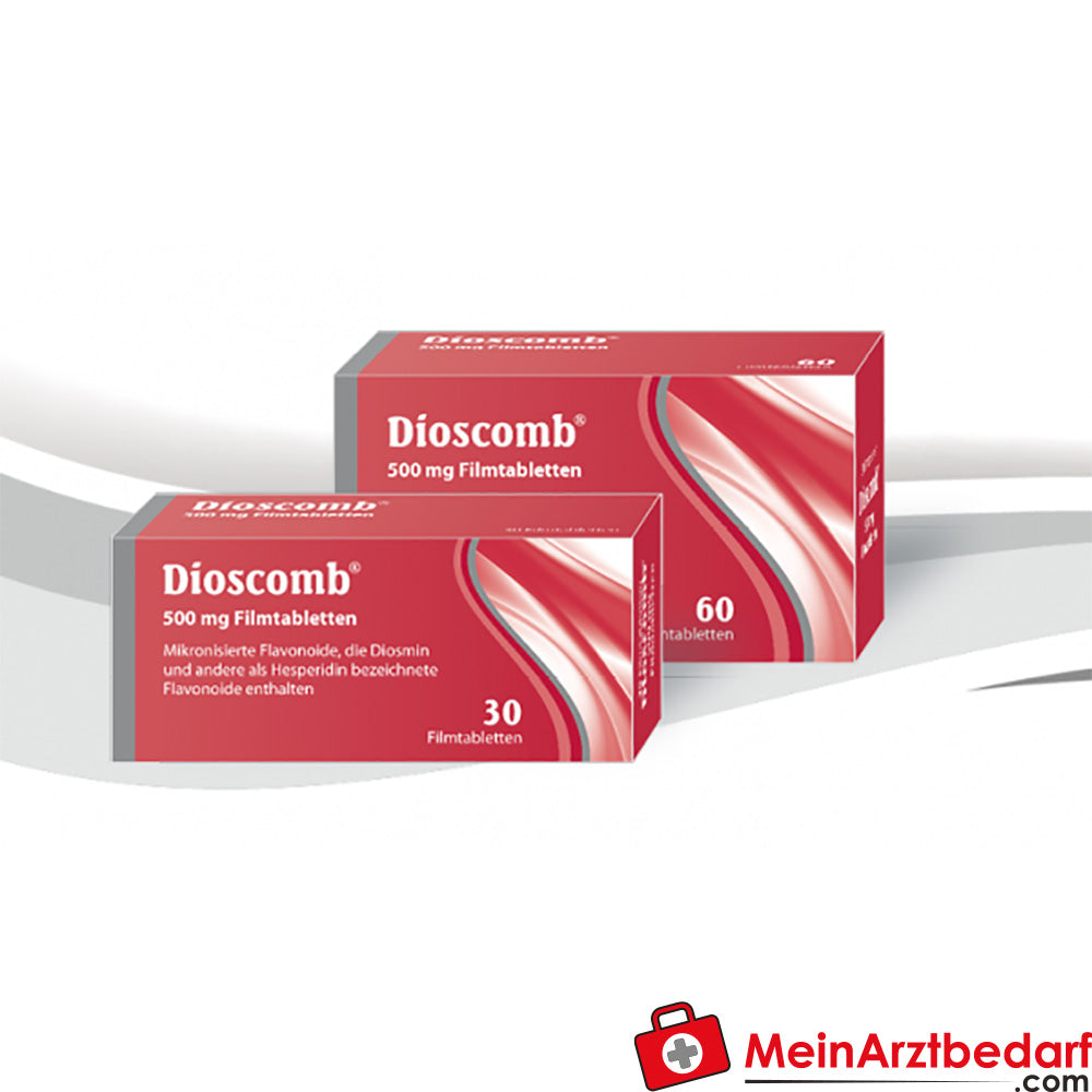 ERWO Pharma Dioscomb comprimidos recubiertos con película 500 mg, 60 uds - Remedio para las venas varicosas