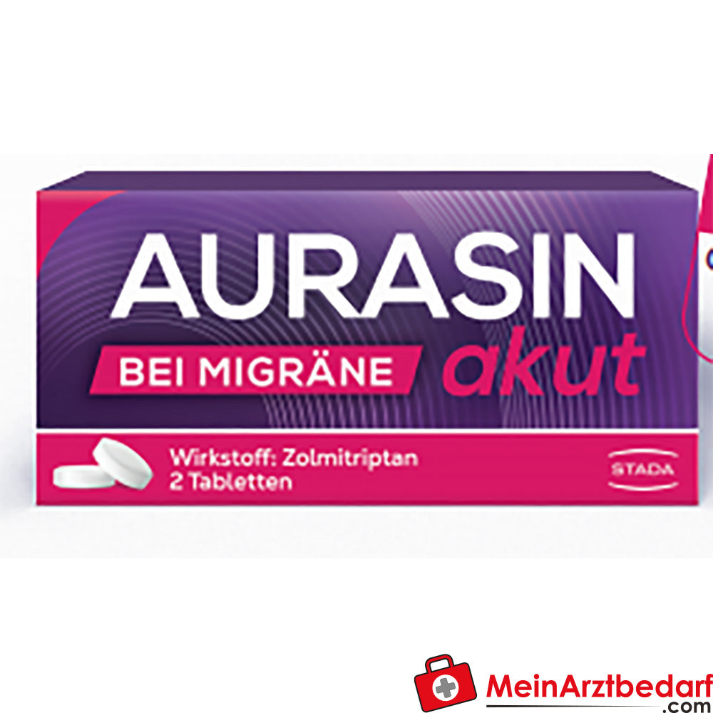 Aurasin Akut Tabletten 2,5 mg, Migräne-Akutbehandlung, 2 Stück