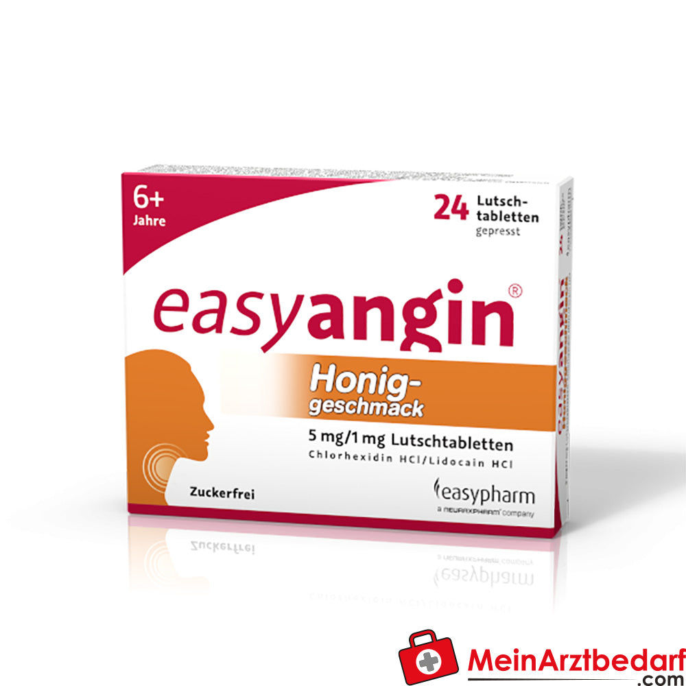 easyangin Lutschtabletten Lidocain & Chlorhexidin Honig 24 St.