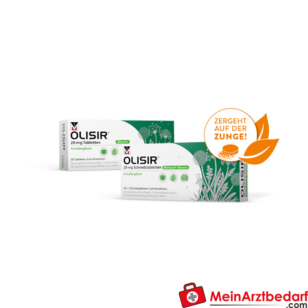Olisir Schmelztabletten 20 mg 30 Stück Bilastin Antihistaminikum