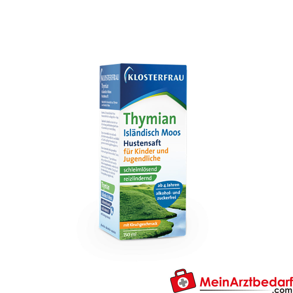 Klosterfrau Thym Mousse d'Islande sirop contre la toux pour enfants 150 ml végétal sans alcool sans sucre à partir de 4 ans