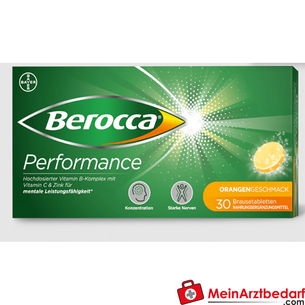 Berocca Performance Brausetabletten 30 St. – B‑Vitamine, Vitamin C, Magnesium.