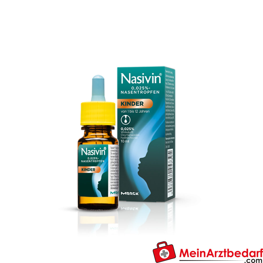 Wick Nasivin neusdruppels voor kinderen 0,025% oxymetazoline 10 ml