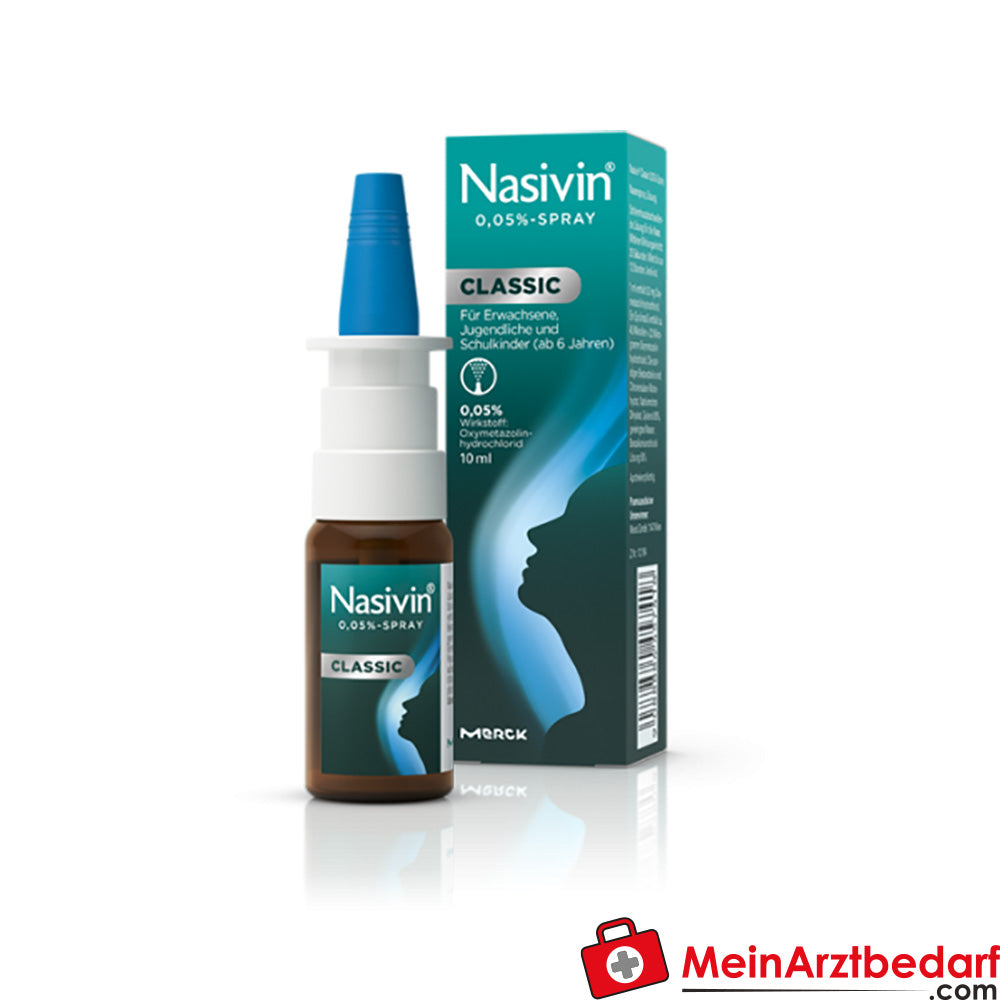 MER05 Nasivin neusspray 0,05% oxymetazoline 10 ml met doseerpompje