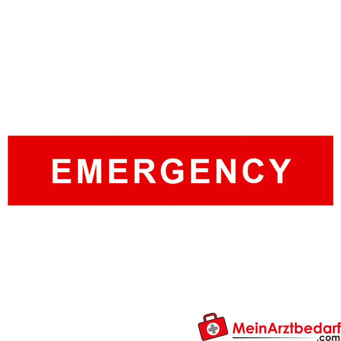 Weinmann luggage sticker, reflective: "Emergency