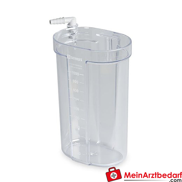 Weinmann SERRES® septic fluid jar 1000 ml for ACCUVAC Rescue and Basic