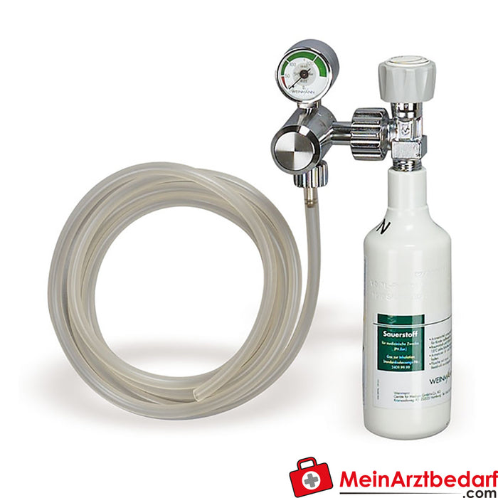 Weinmann Sauerstoffgerät (enhält: Sauerstoffflasche 0,3 l mit OXYWAY FIX I, Anschlusstülle und Schlauch)