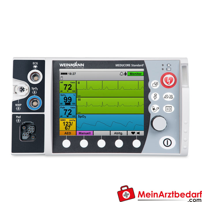 Weinmann defibrillator MEDUCORE Standard² with pulse oximetry | single unit
