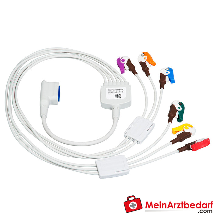 Weinmann ECG-verlengkabel, 6-pins, AHA, voor 12 afleidingen ECG, voor MEDUCORE Standard²