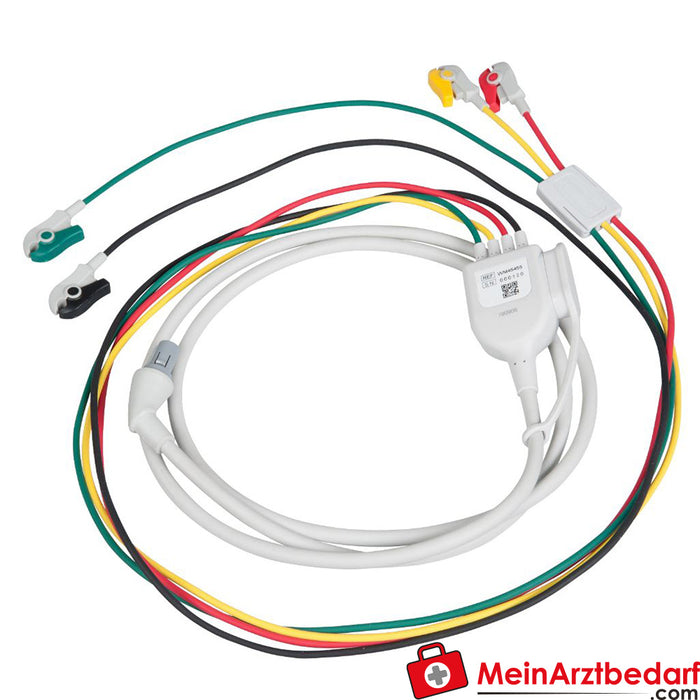 Weinmann Câble ECG, 2,4 m, ERC, avec connecteur pour câble ECG supplémentaire à 6 pôles, pour MEDUCORE Standard².