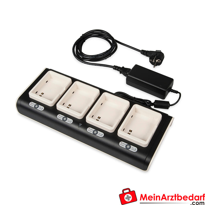 Weinmann 4-voudig laadstation voor printeraccu voor MEDUCORE Standard² incl. netadapter en lader