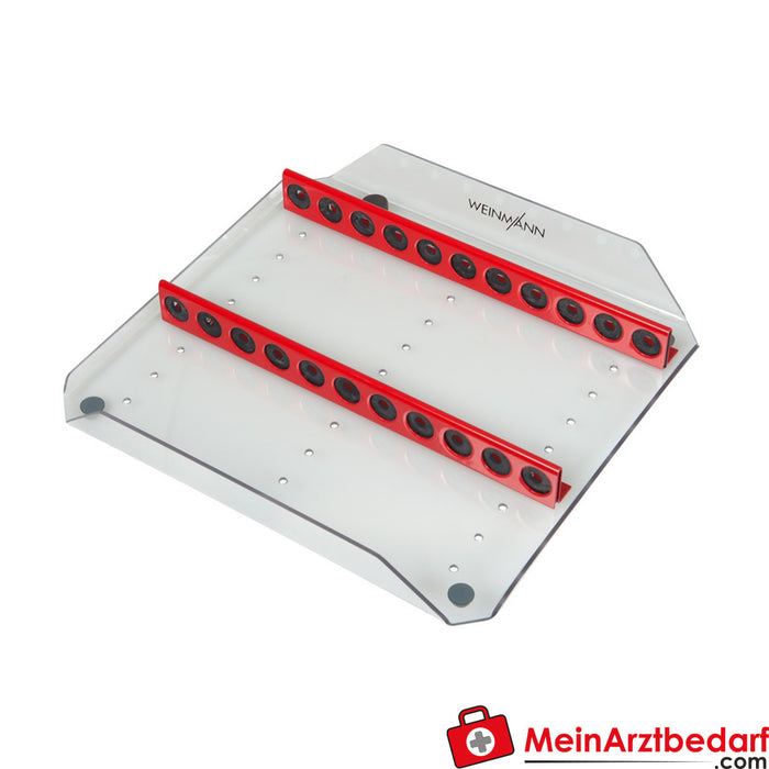 Weinmann ampullenbakje met 2 ampullenstroken met elk 11 ampullenplaatsen