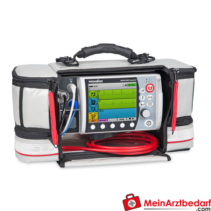 Koruyucu ve taşıma çantasında Weinmann MEDUCORE Standard² defibrilatör