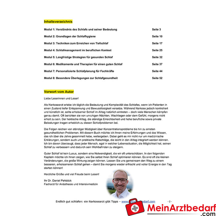 Eindelijk goed slapen - een anesthesist geeft tips - eBook door Dr Daniel Pehböck, 64 pagina's