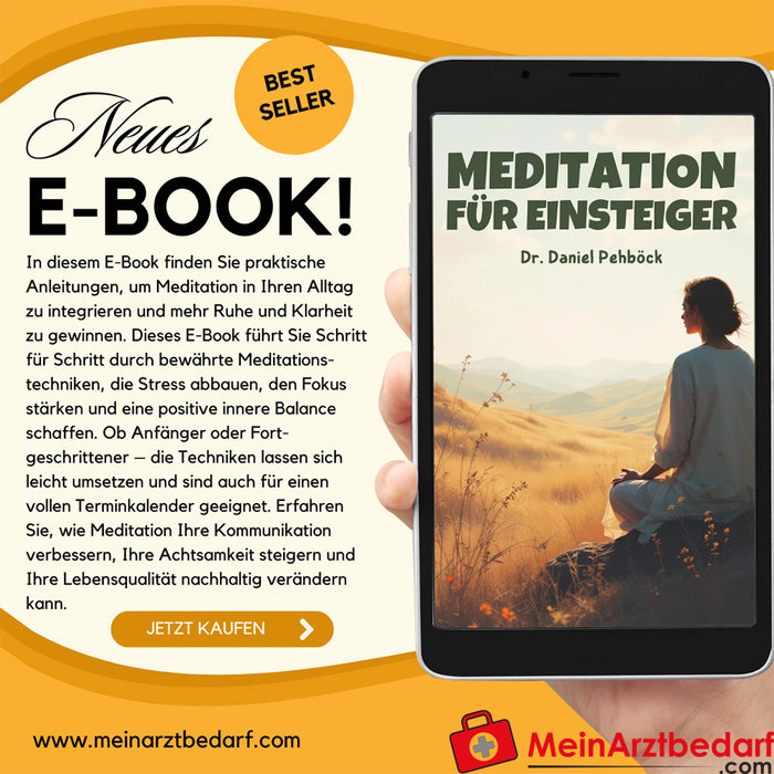 Meditação para principiantes - aprenda a relaxar - eBook do Dr. Daniel Pehböck, 82 páginas