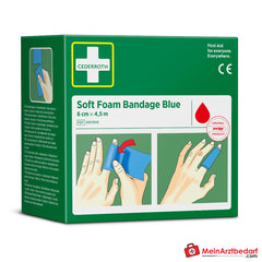 Cederroth Soft Foam Bandage Blue, 6 cm x 4,5 m.