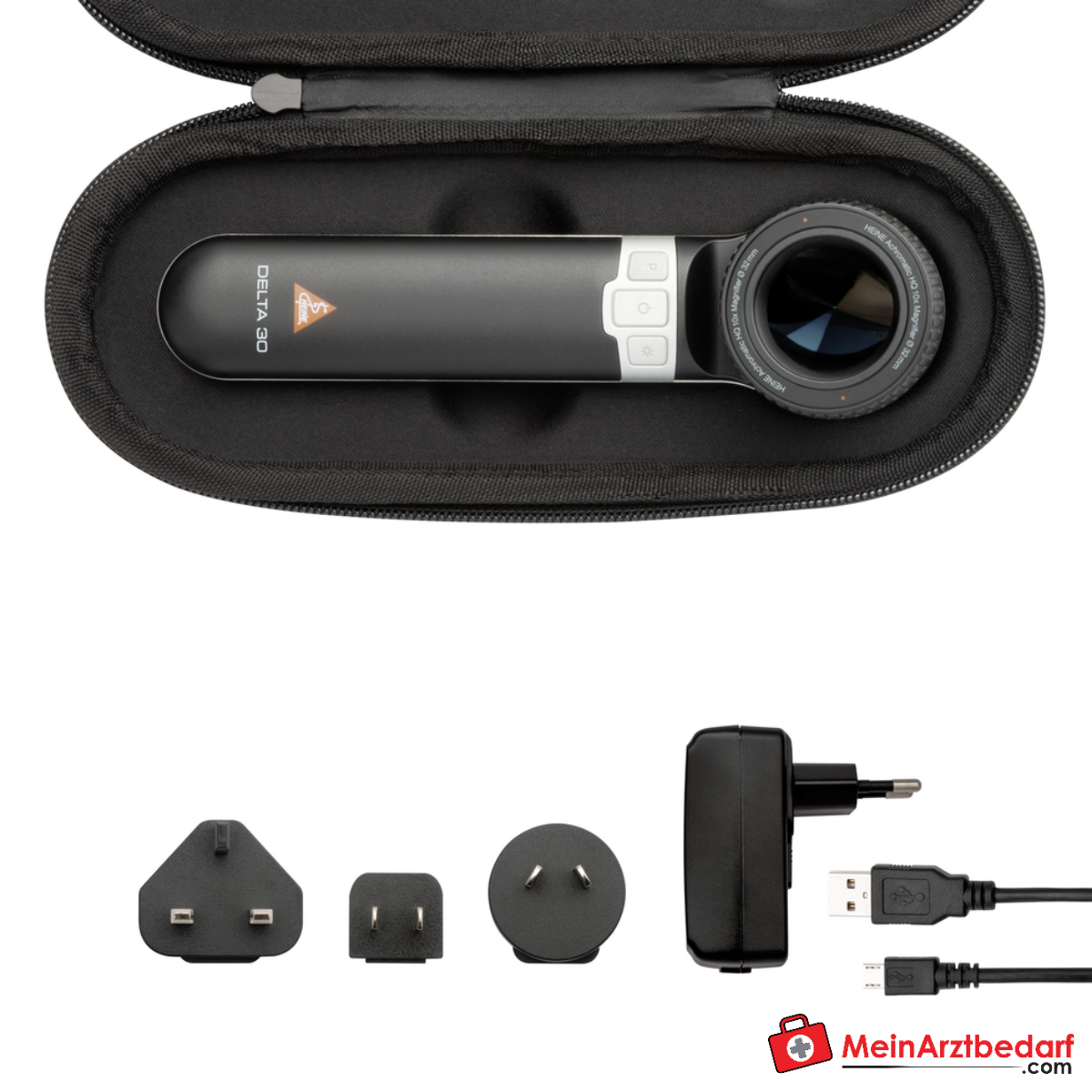 Dermatoscope HEINE DELTA 30 - Dermatoscope HQ à LED avec champ de vision de 30 mm et grossissement 10×
