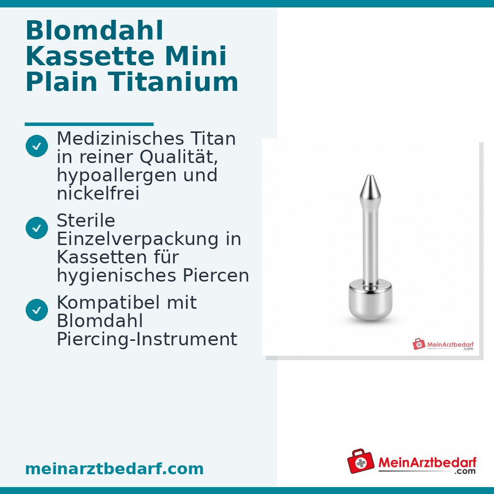 Blomdahl Nasenpiercing Plain Titan, 10 Stk..