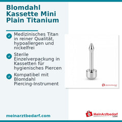 Blomdahl Nasenpiercing Plain Titan, 10 Stk..