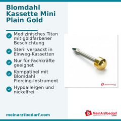 Blomdahl Nasenpiercing Plain gold, 10 Stk..