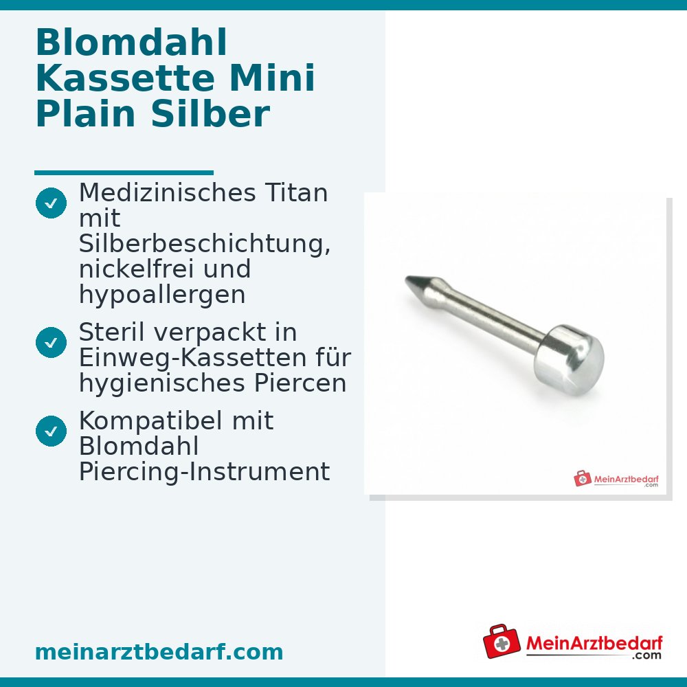 Blomdahl Nasenpiercing Plain silber, 10 Stk..