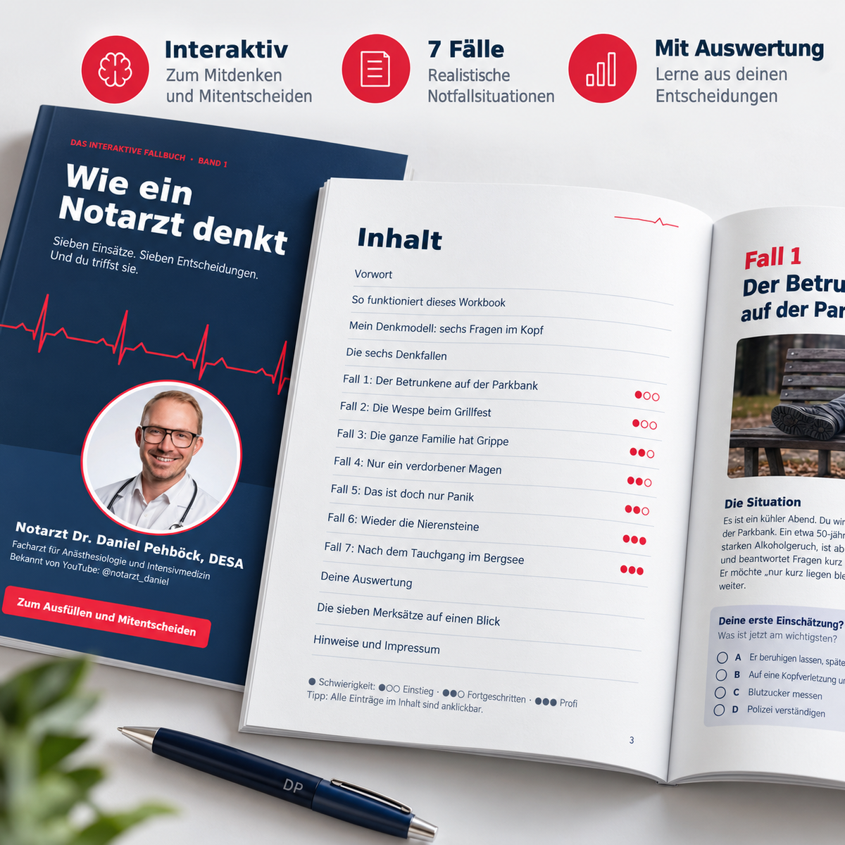Wie ein Notarzt denkt – Interaktives Notfall-Workbook Band 1